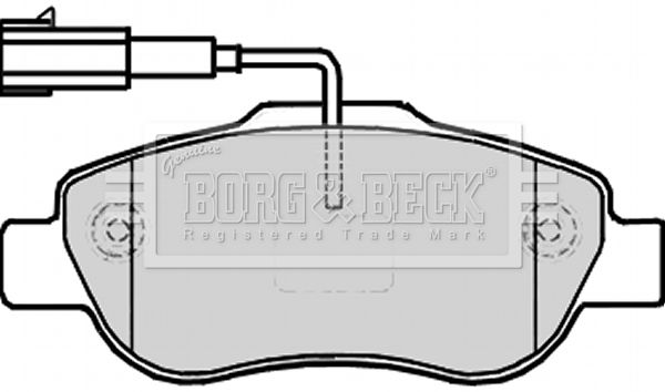 BORG & BECK Piduriklotsi komplekt,ketaspidur BBP2227